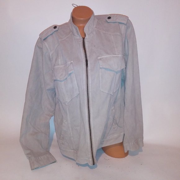 Torrid Utility Jacket Plus Size 2 2X Khaki Zip Up Military Solid Pockets Long Sl - Picture 2 of 14